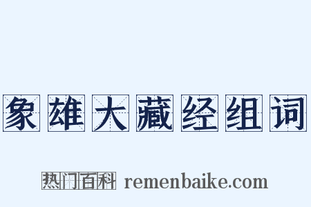 象雄大藏经组词是什么意思的图片